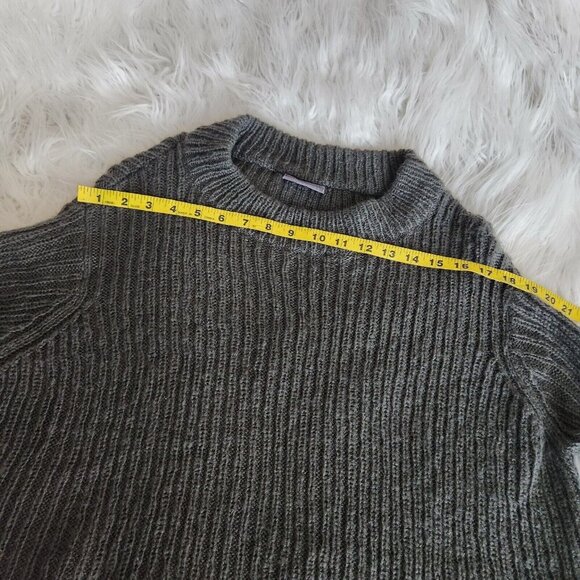 Wooden Ships Long Sleeve Mohair Wool Boxy Sweater Womens Sz Small Olive Green - Picture 9 of 11